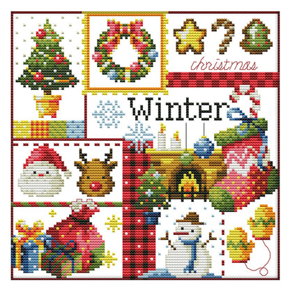 Winter- 14CT Stamped Cross Stitch 27*27CM