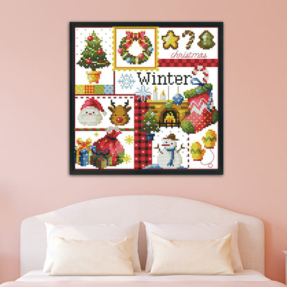 Winter- 14CT Stamped Cross Stitch 27*27CM