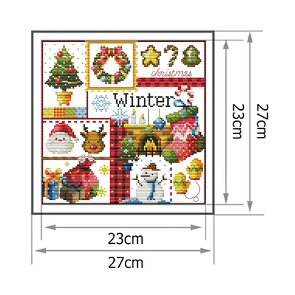 Winter- 14CT Stamped Cross Stitch 27*27CM