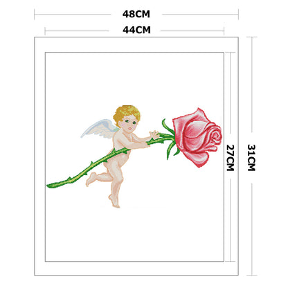 Angel - 14CT Stamped Cross Stitch 48*31CM