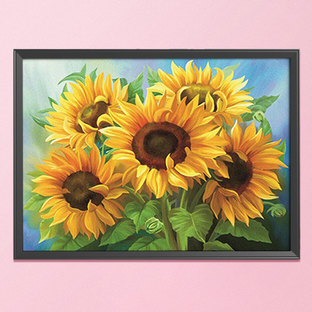 Sunflowers - 11CT Stamped Cross Stitch 50*65CM