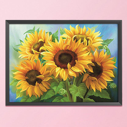 Sunflowers - 11CT Stamped Cross Stitch 50*65CM