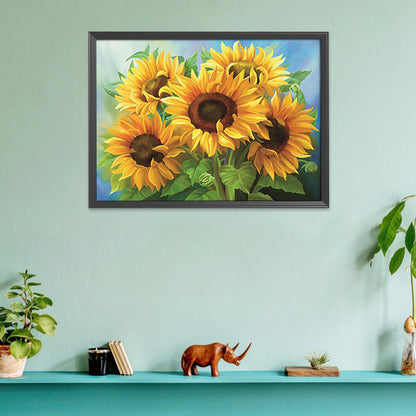 Sunflowers - 11CT Stamped Cross Stitch 50*65CM