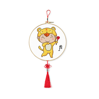 Durable Animal - 11CT Stamped Cross Stitch 37*37CM