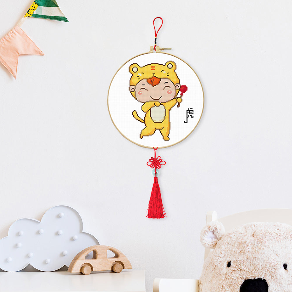 Durable Animal - 11CT Stamped Cross Stitch 37*37CM