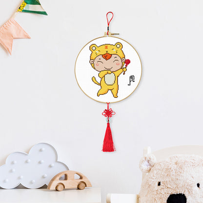 Durable Animal - 11CT Stamped Cross Stitch 37*37CM
