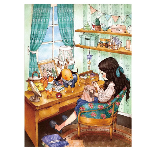 Girl - 11CT Stamped Cross Stitch 52*71CM