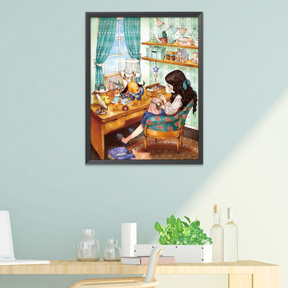 Girl - 11CT Stamped Cross Stitch 52*71CM