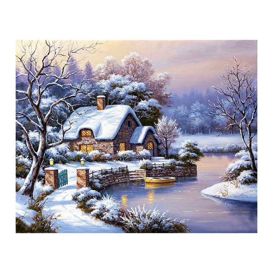 Landscape - 14CT Stamped Cross Stitch 50*40CM