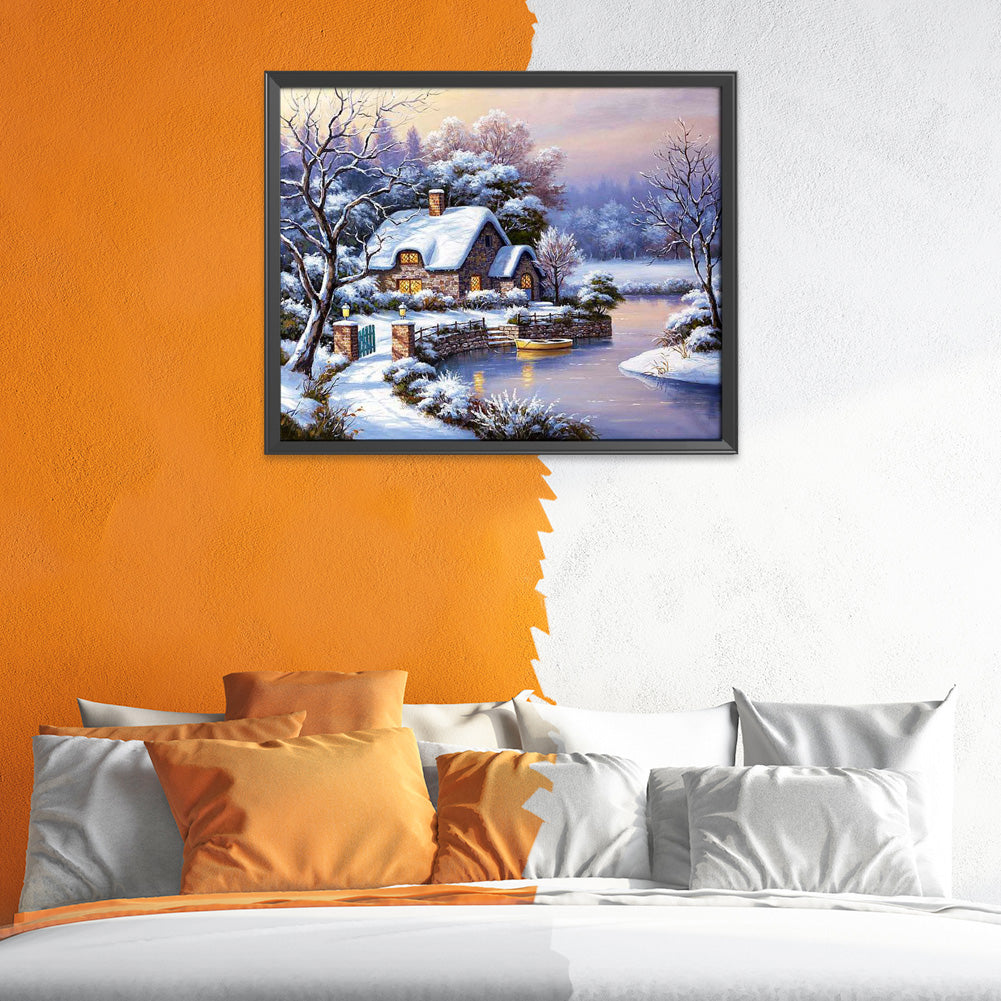 Landscape - 14CT Stamped Cross Stitch 50*40CM
