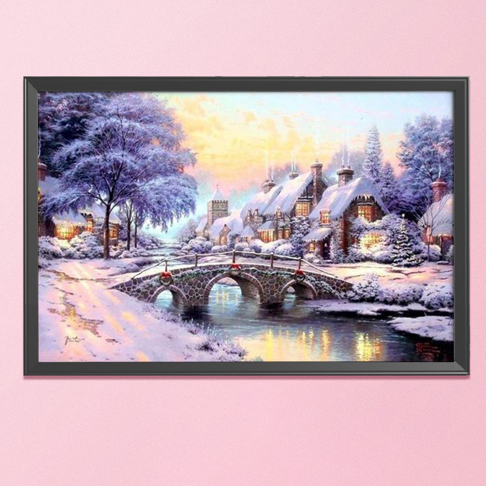 Landscape - 14CT Stamped Cross Stitch 50*40CM