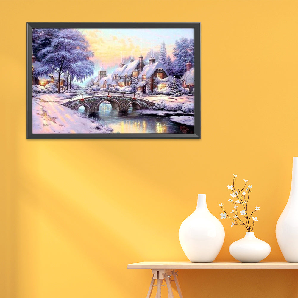 Landscape - 14CT Stamped Cross Stitch 50*40CM