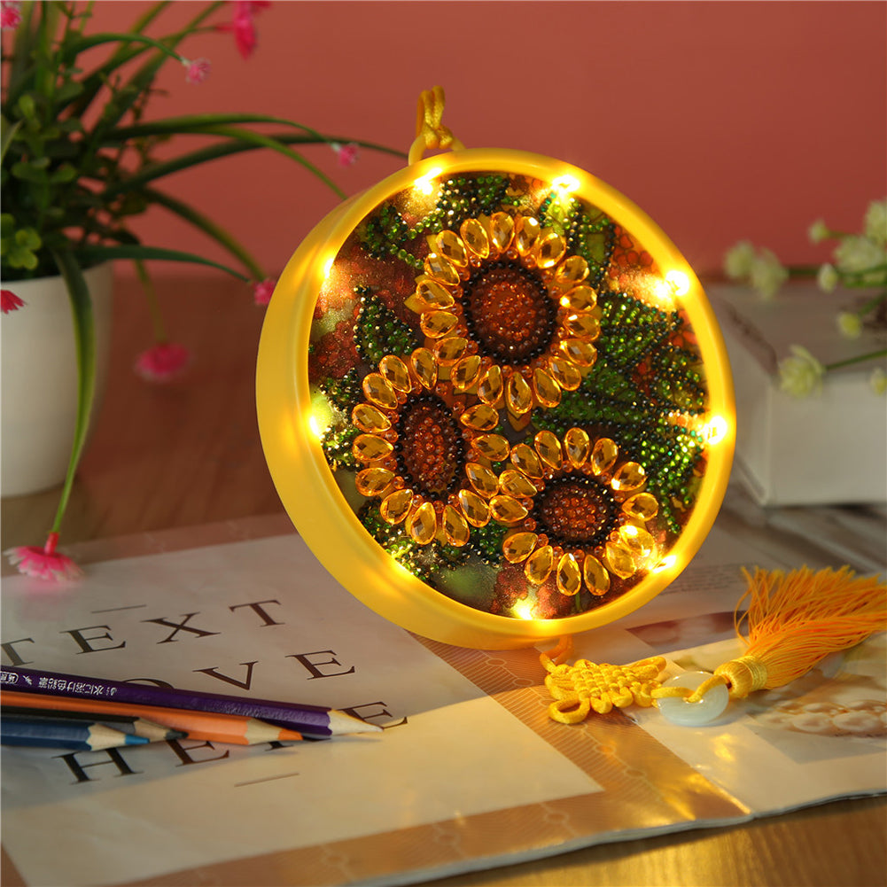 DIY Special Shape Diamond Painting LED Hanging Light Home Ornaments Lamp
