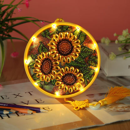 DIY Special Shape Diamond Painting LED Hanging Light Home Ornaments Lamp
