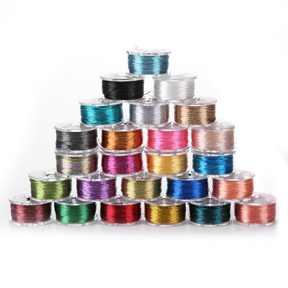 Embroidery Sewing Thread Polyester Sewing Machine Yarn Line Box (25 Colors)