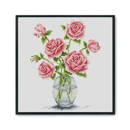 Flowers - 11CT Stamped Cross Stitch 30*30CM