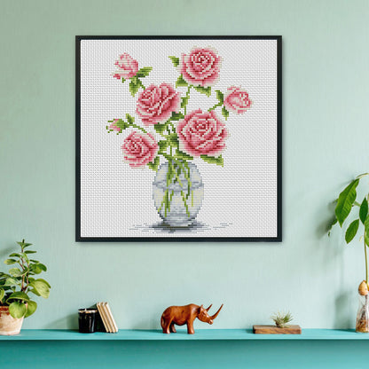 Flowers - 11CT Stamped Cross Stitch 30*30CM
