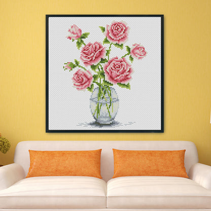 Flowers - 11CT Stamped Cross Stitch 30*30CM