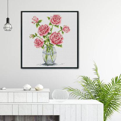 Flowers - 11CT Stamped Cross Stitch 30*30CM