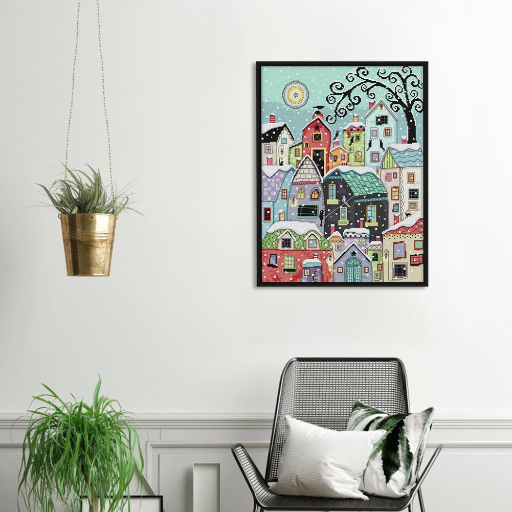 Landscape - 11CT Stamped Cross Stitch 51x61CM