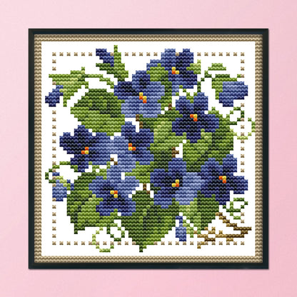Flower - 11CT Stamped Cross Stitch 21*21CM
