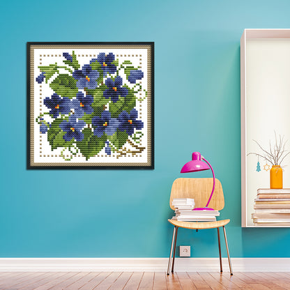 Flower - 11CT Stamped Cross Stitch 21*21CM