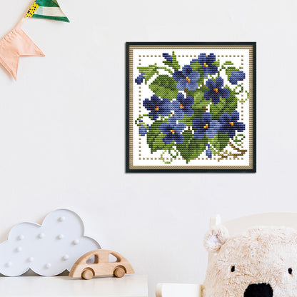 Flower - 11CT Stamped Cross Stitch 21*21CM