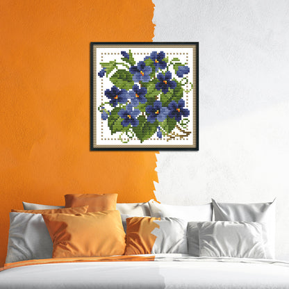 Flower - 11CT Stamped Cross Stitch 21*21CM