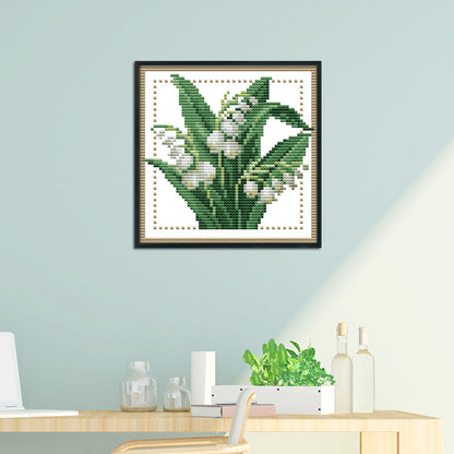 Flower - 11CT Stamped Cross Stitch 21*21CM