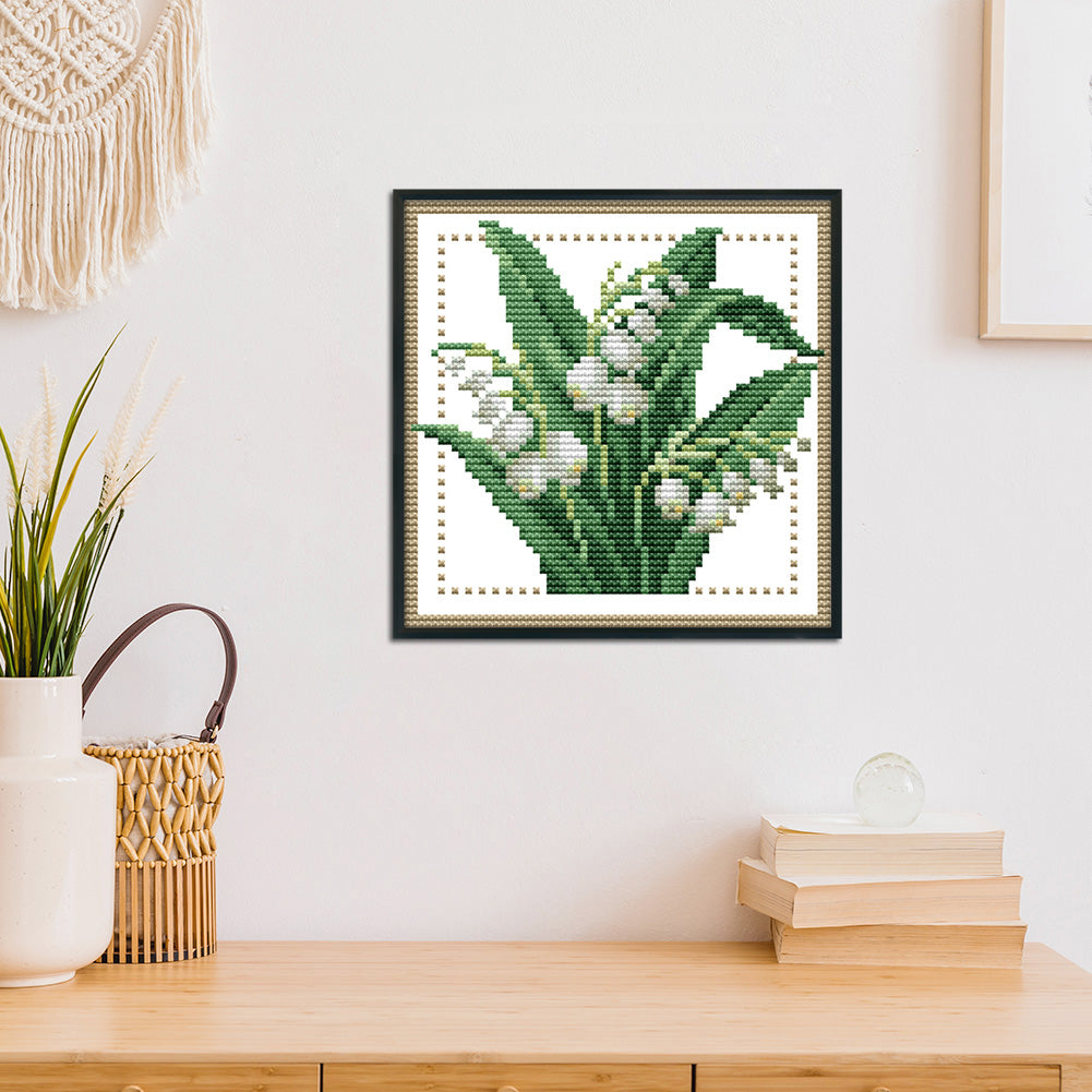 Flower - 11CT Stamped Cross Stitch 21*21CM