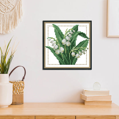 Flower - 11CT Stamped Cross Stitch 21*21CM