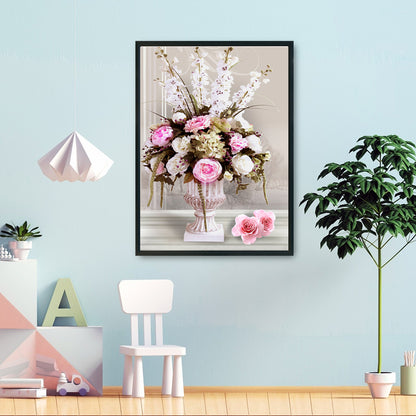 Rose Flower - 11CT Stamped Cross Stitch 54*69CM