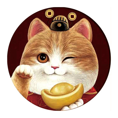 Fortune Cat - 11CT Stamped Cross Stitch 50*50CM