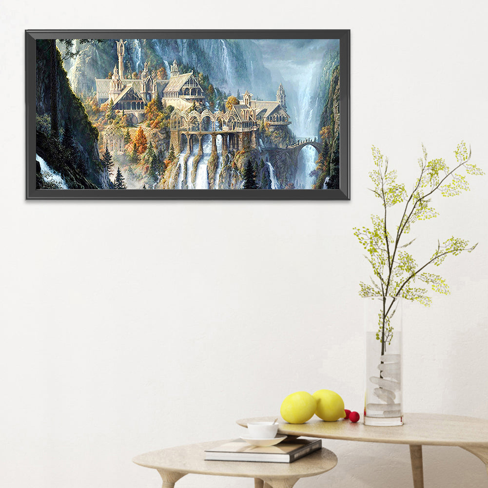 Mountain - 11CT Stamped Cross Stitch 40*85CM