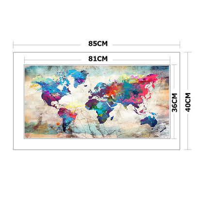 Map - 11CT Stamped Cross Stitch 40*85CM