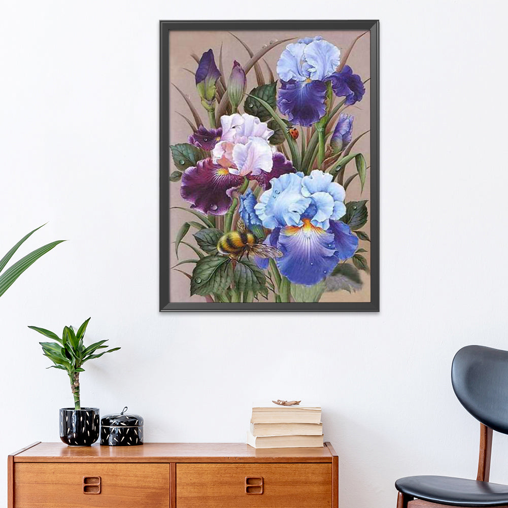 Flower- 11CT Stamped Cross Stitch 40*50CM