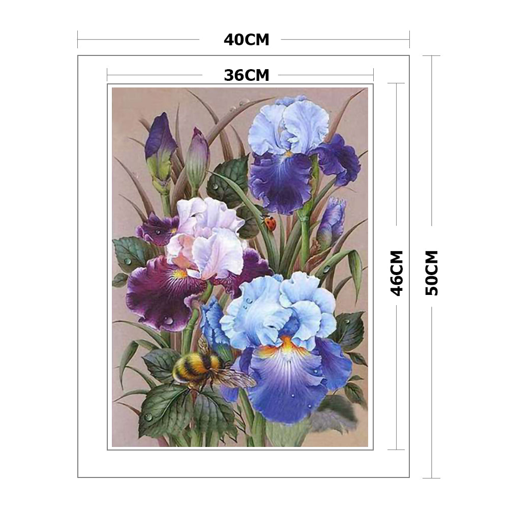 Flower- 11CT Stamped Cross Stitch 40*50CM