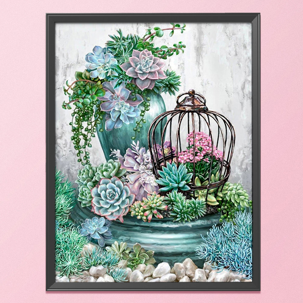 Flowers - 11CT Stamped Cross Stitch 40*50CM