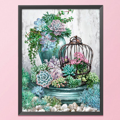 Flowers - 11CT Stamped Cross Stitch 40*50CM