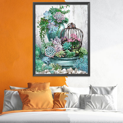 Flowers - 11CT Stamped Cross Stitch 40*50CM
