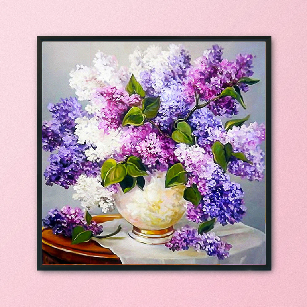 Flower - 11CT Stamped Cross Stitch 50*50CM