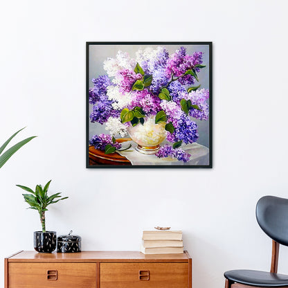 Flower - 11CT Stamped Cross Stitch 50*50CM