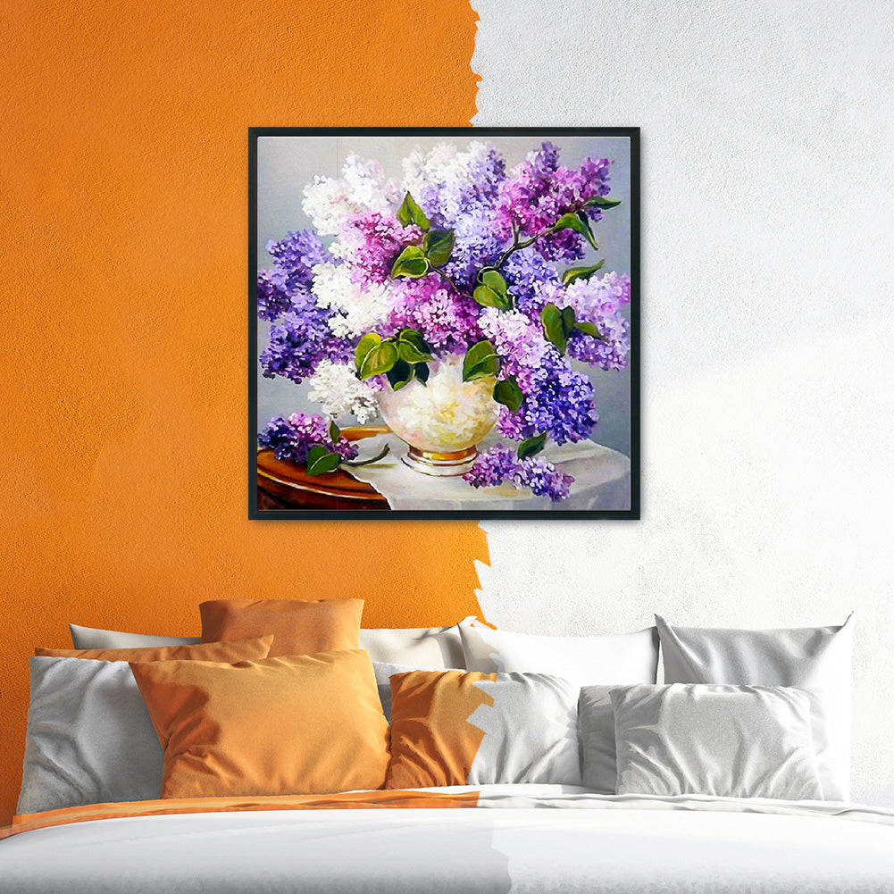 Flower - 11CT Stamped Cross Stitch 50*50CM