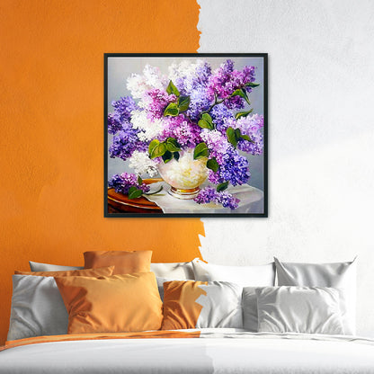 Flower - 11CT Stamped Cross Stitch 50*50CM