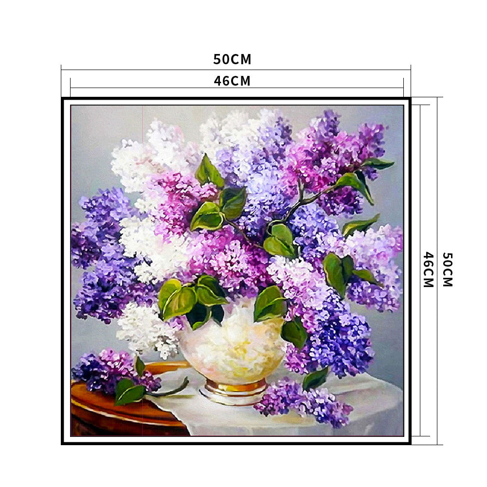 Flower - 11CT Stamped Cross Stitch 50*50CM