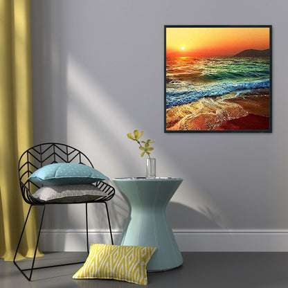 Beach - 11CT Stamped Cross Stitch 50*50CM