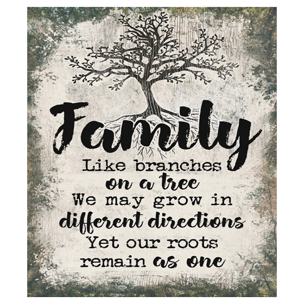 Family Letters - 11CT Stamped Cross Stitch 46*52CM