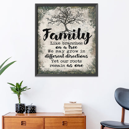 Family Letters - 11CT Stamped Cross Stitch 46*52CM
