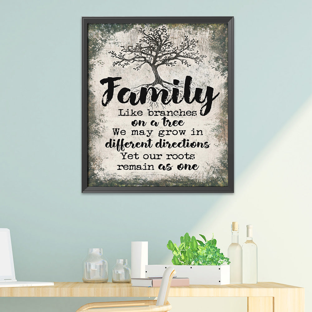 Family Letters - 11CT Stamped Cross Stitch 46*52CM