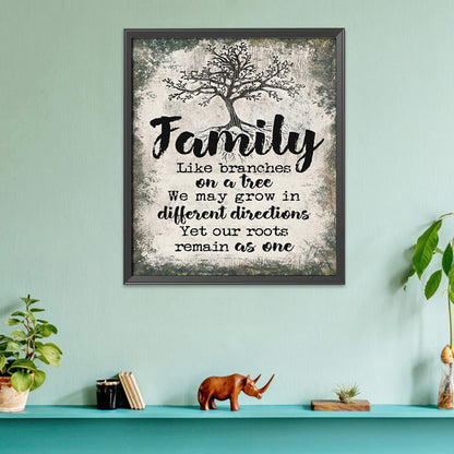 Family Letters - 11CT Stamped Cross Stitch 46*52CM